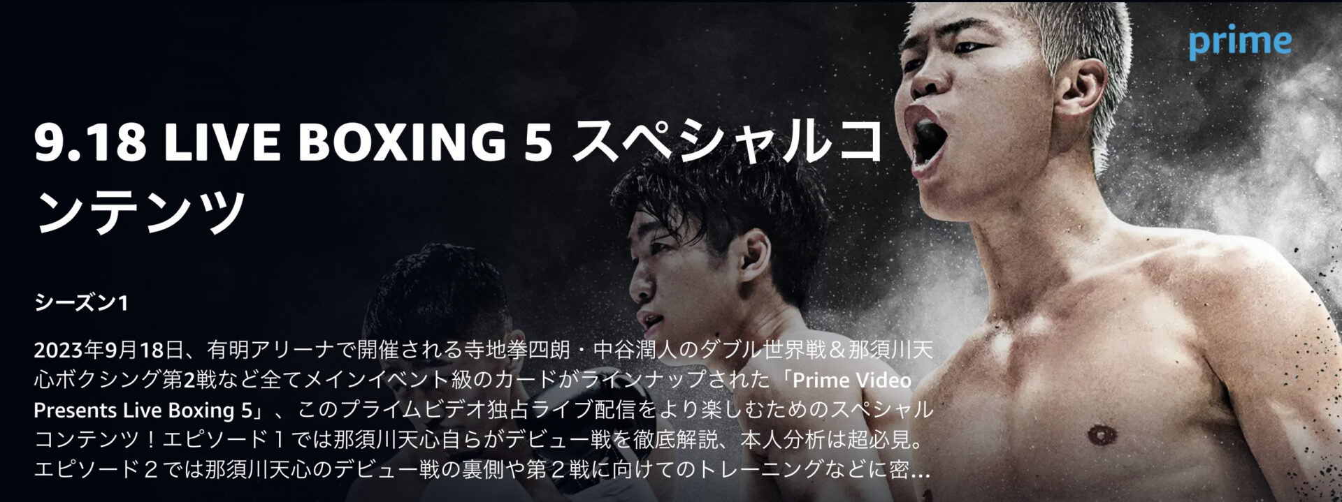 那須川天心の試合放送をAmazonプライムで視聴する方法
